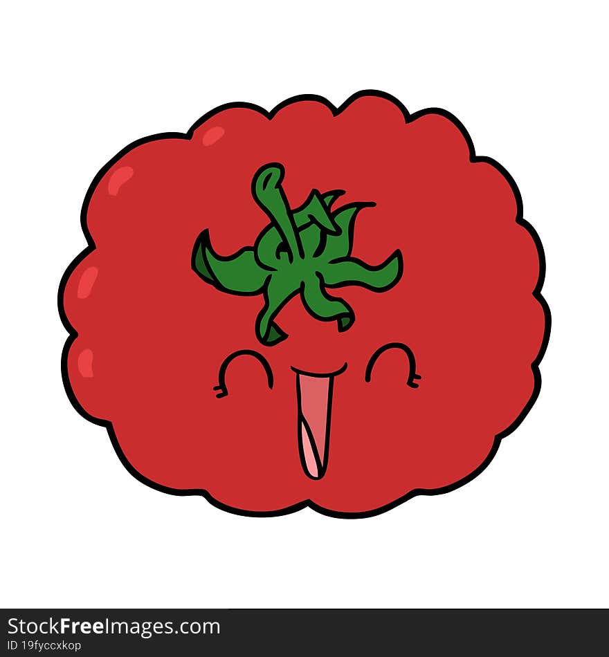 cartoon happy tomato. cartoon happy tomato