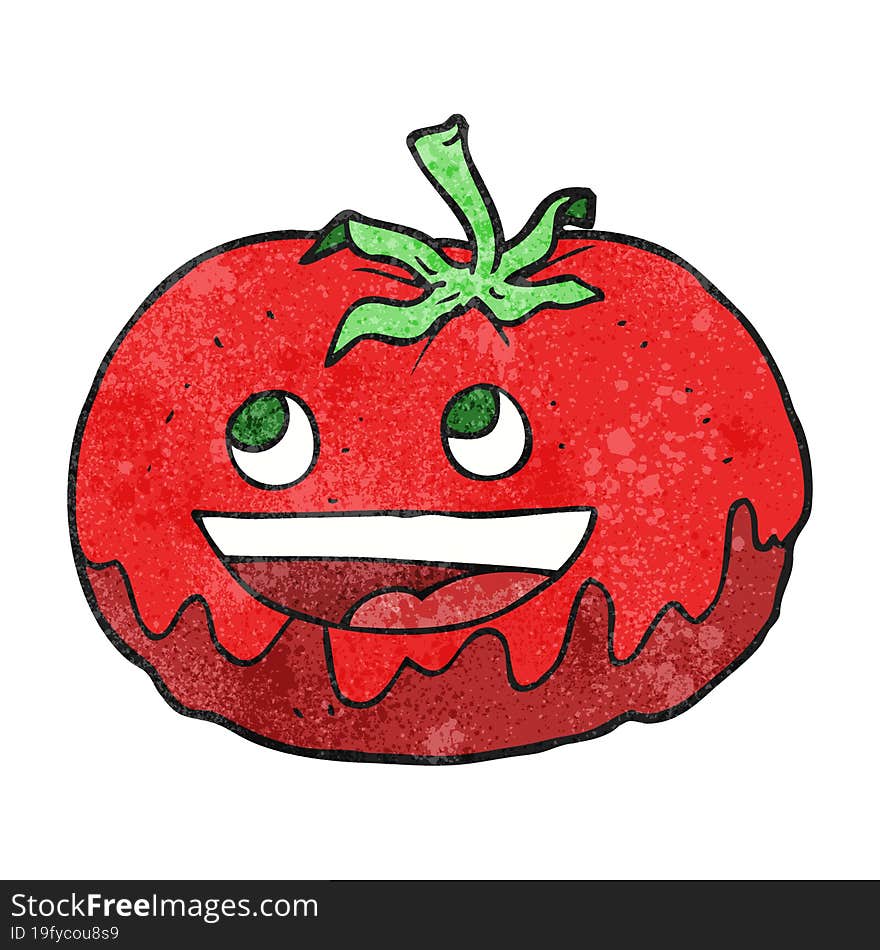 freehand drawn texture cartoon tomato