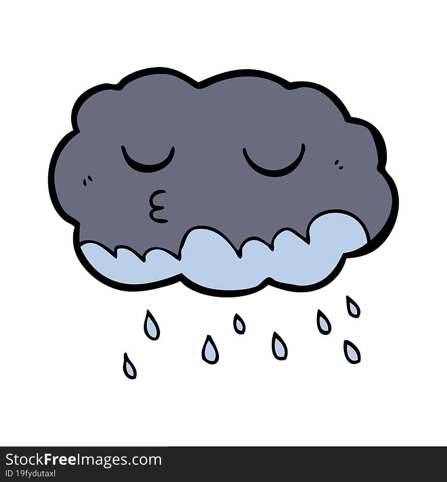 cartoon rain cloud