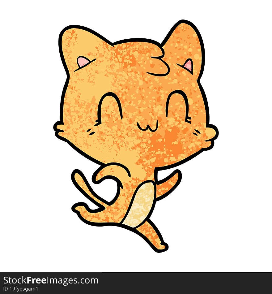 cartoon happy cat. cartoon happy cat