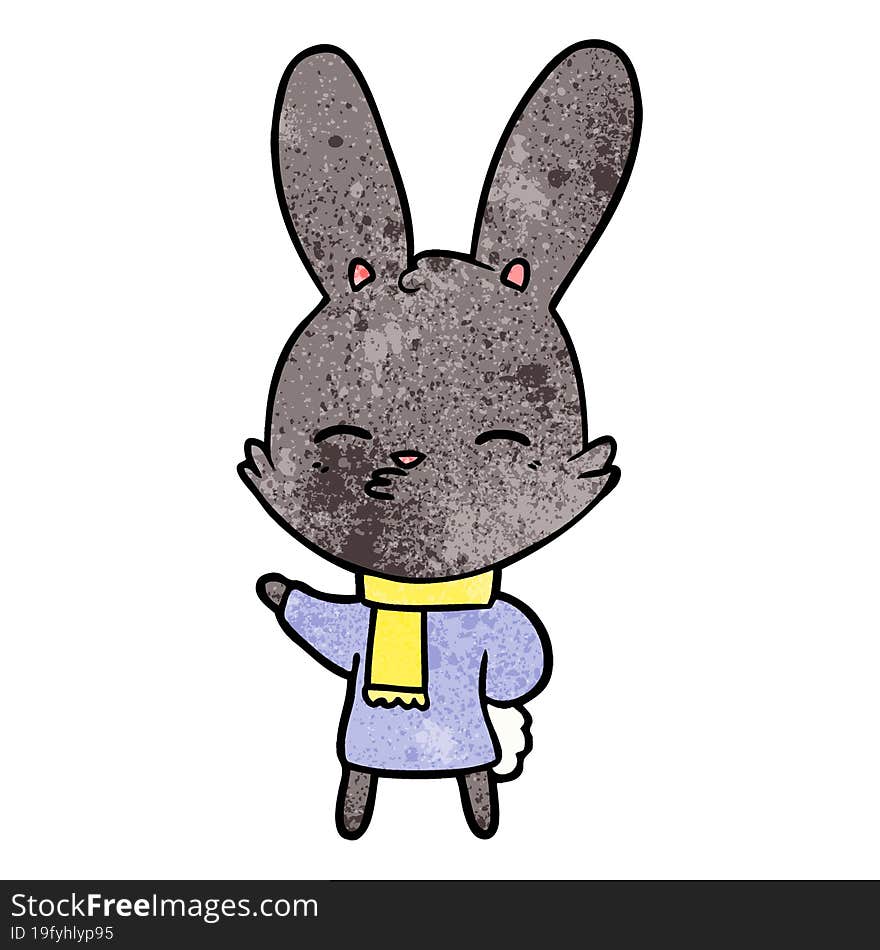 curious bunny cartoon. curious bunny cartoon