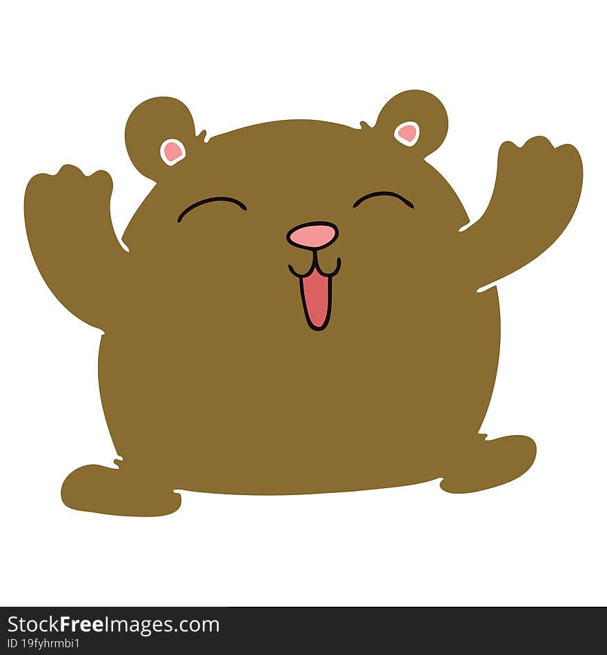 quirky hand drawn cartoon funny bear