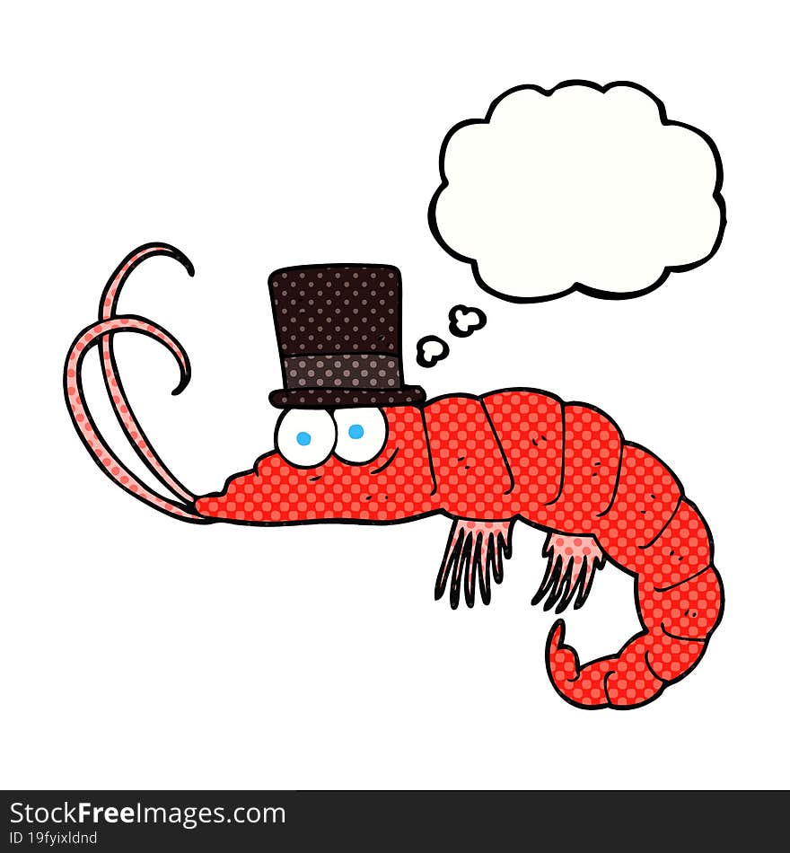 thought bubble cartoon shrimp