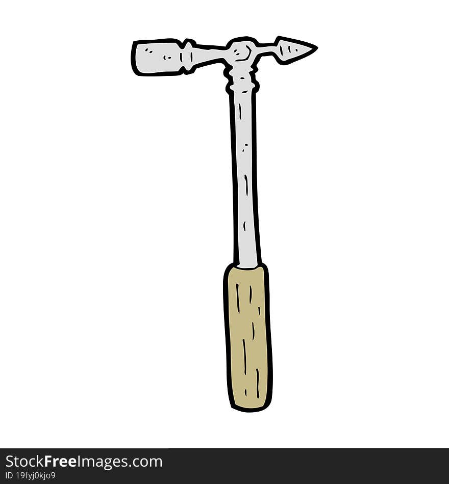 cartoon pin hammer