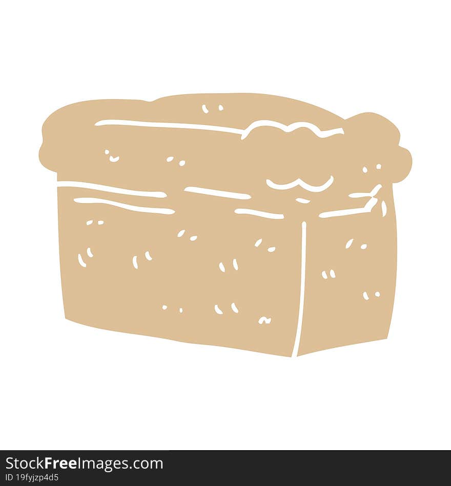 cartoon doodle loaf of bread