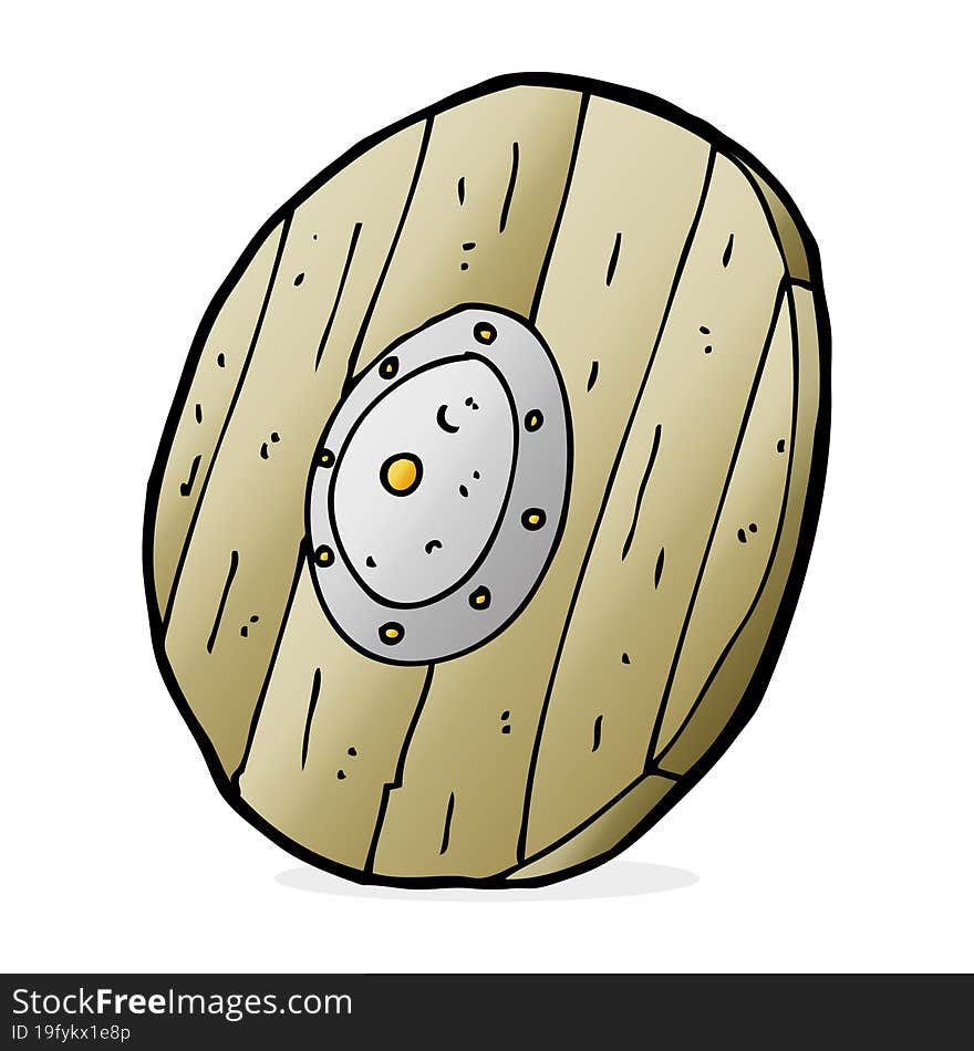 Cartoon Wooden Shield