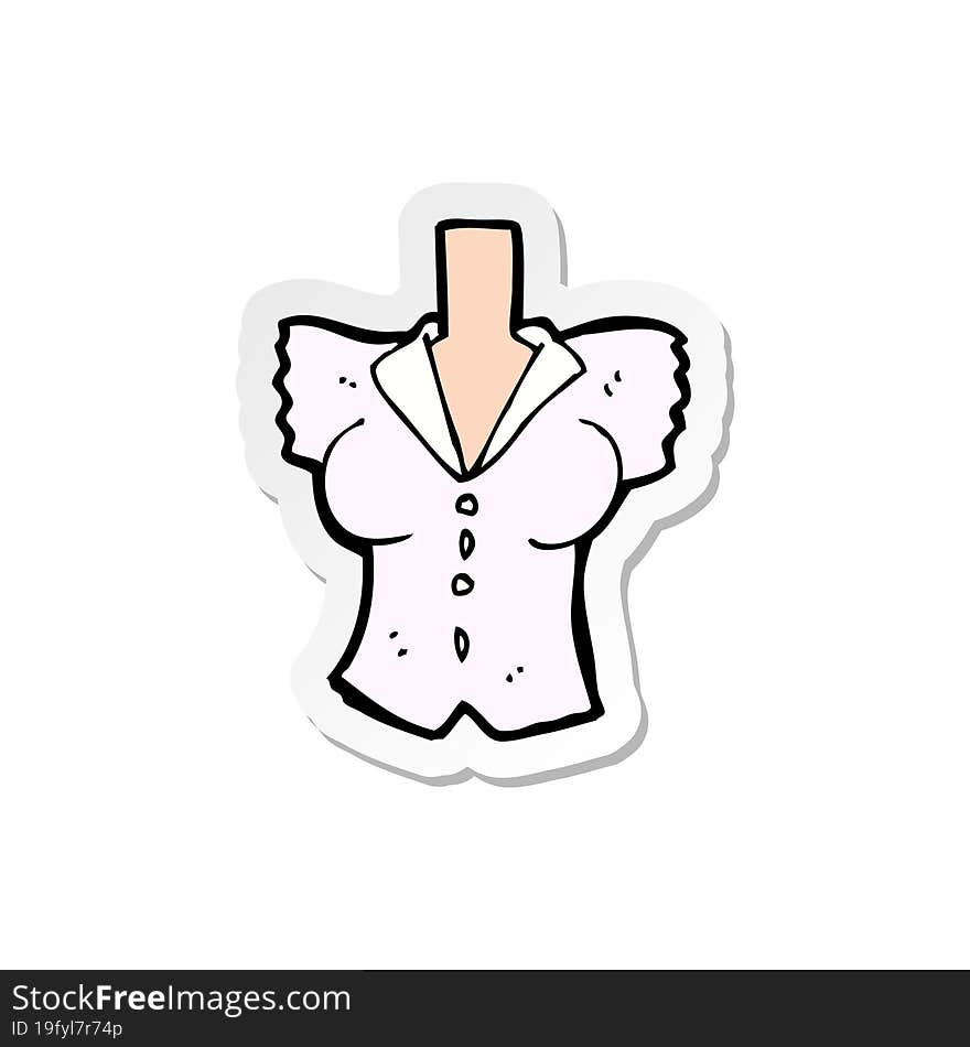 sticker of a cartoon body