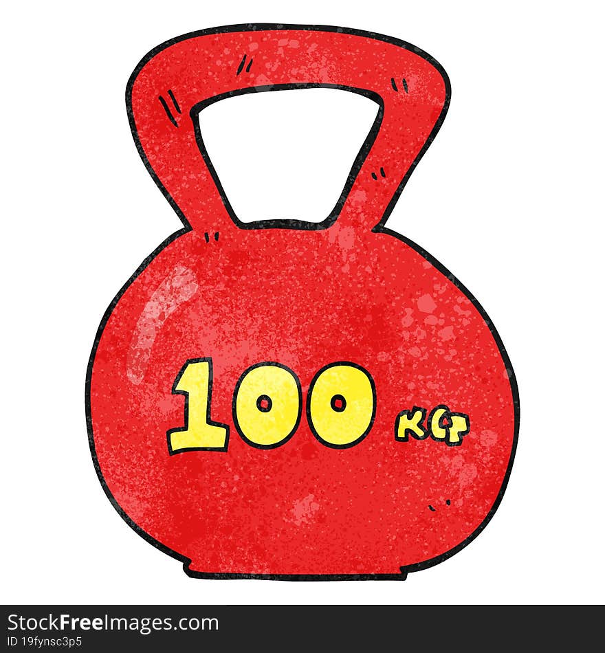 textured cartoon 100kg kettle bell weight