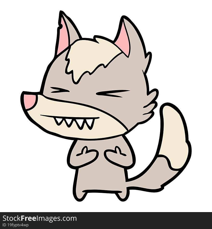 angry wolf cartoon. angry wolf cartoon