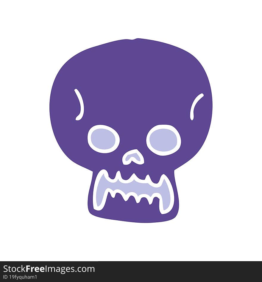 cartoon doodle halloween skull