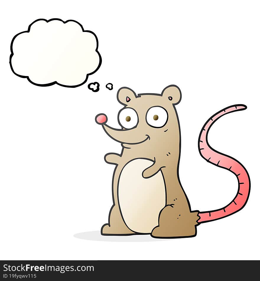 Thought Bubble Cartoon Mouse