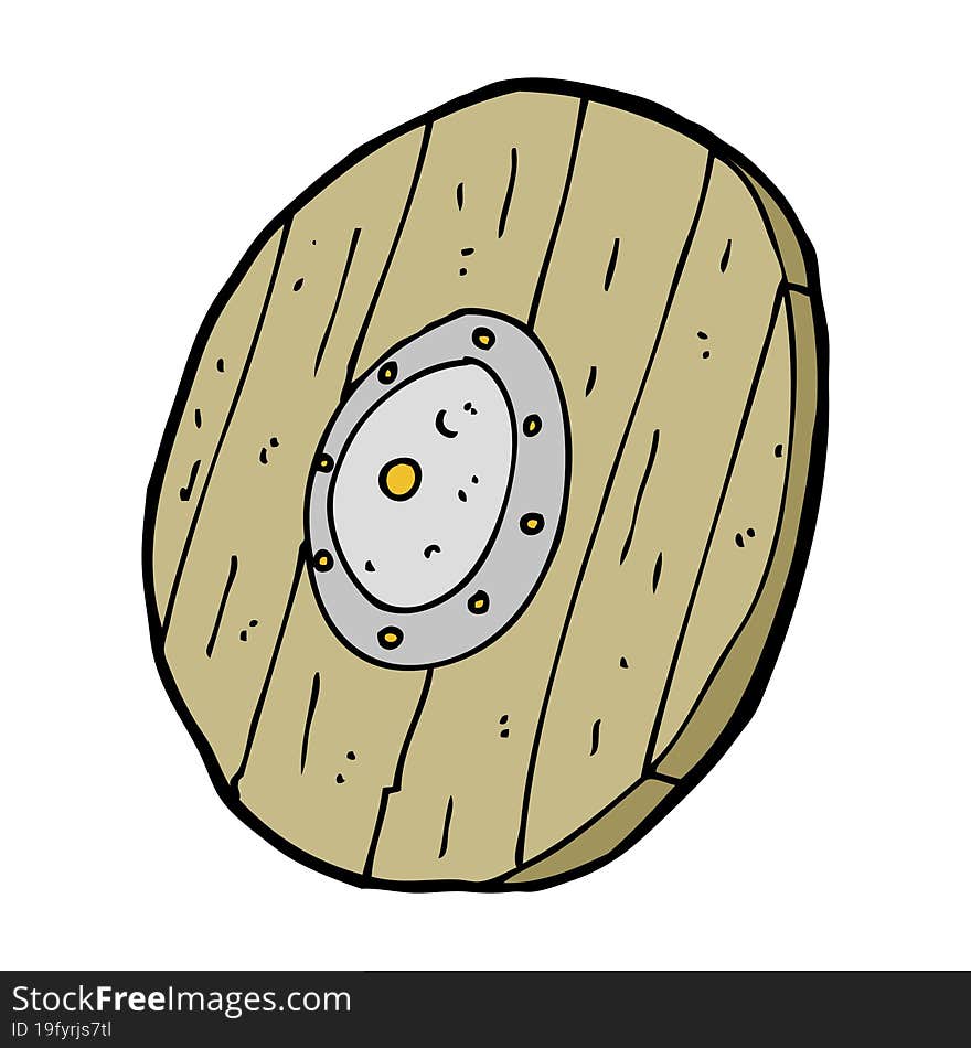 Cartoon Wooden Shield