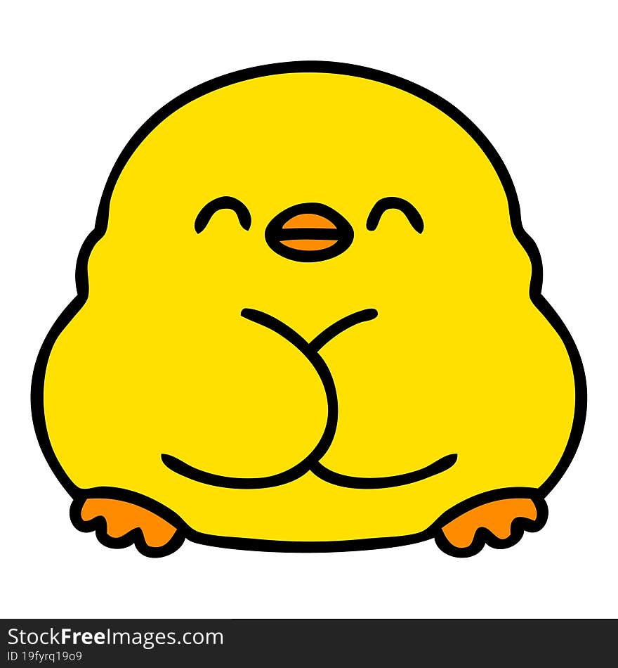 cute cartoon baby bird