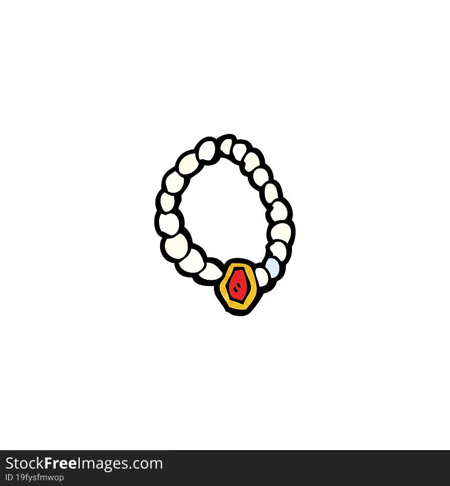 cartoon pearl necklace