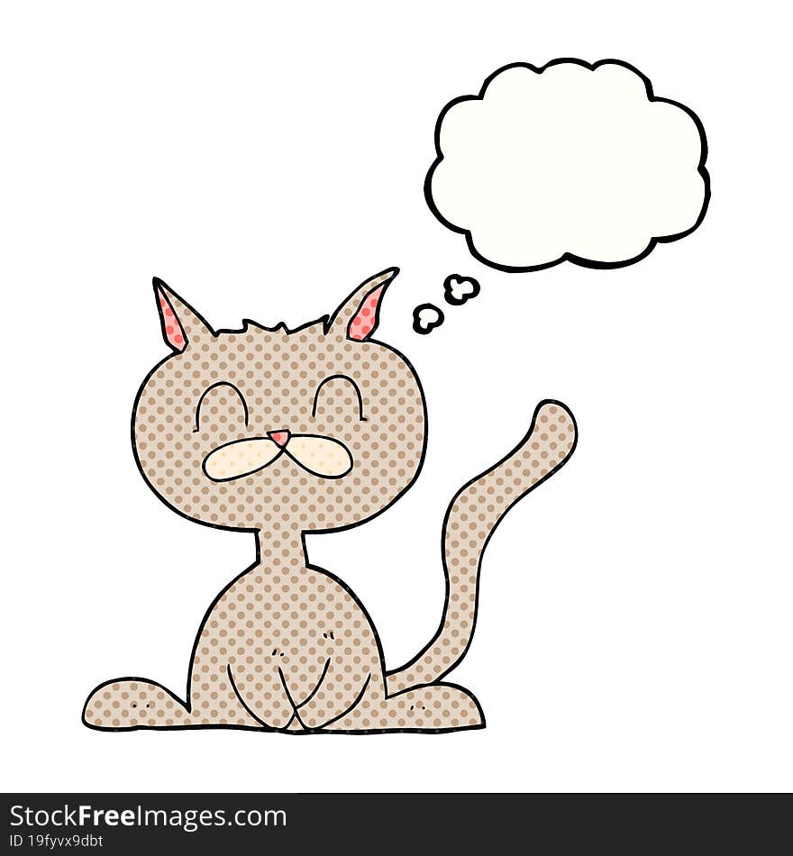 Thought Bubble Cartoon Cat