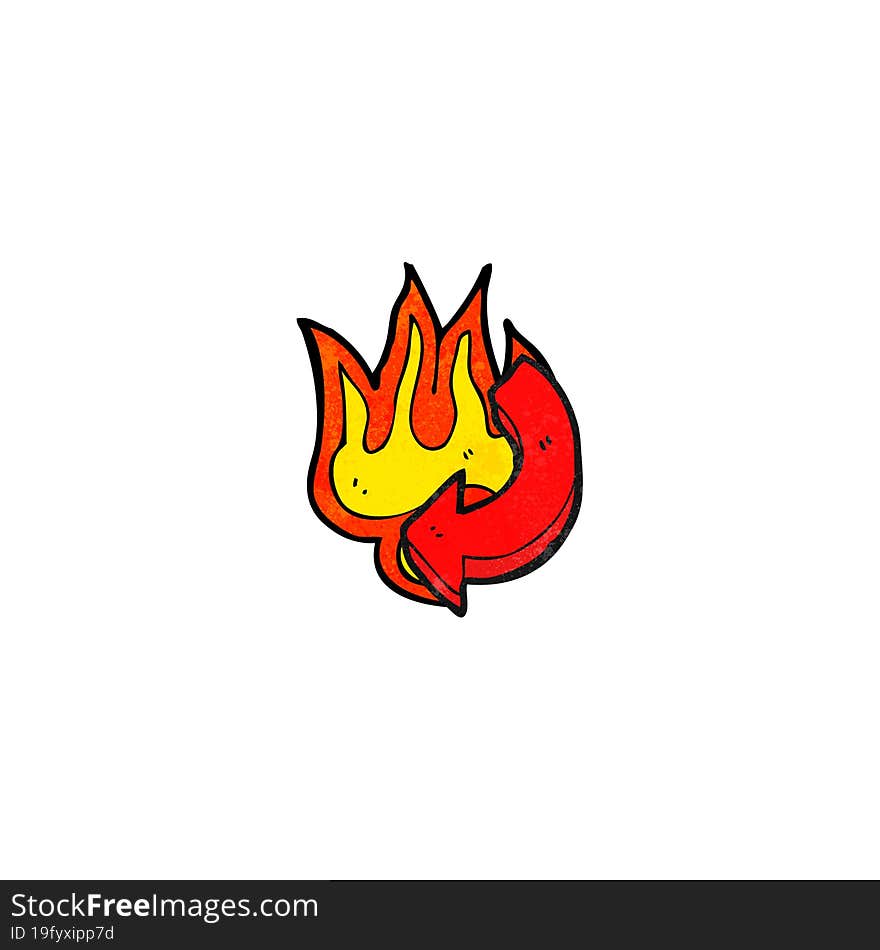 flaming arrow cartoon