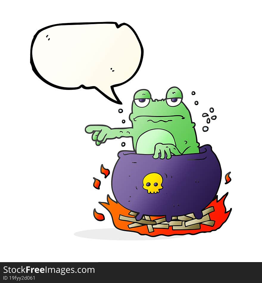 speech bubble cartoon halloween toad