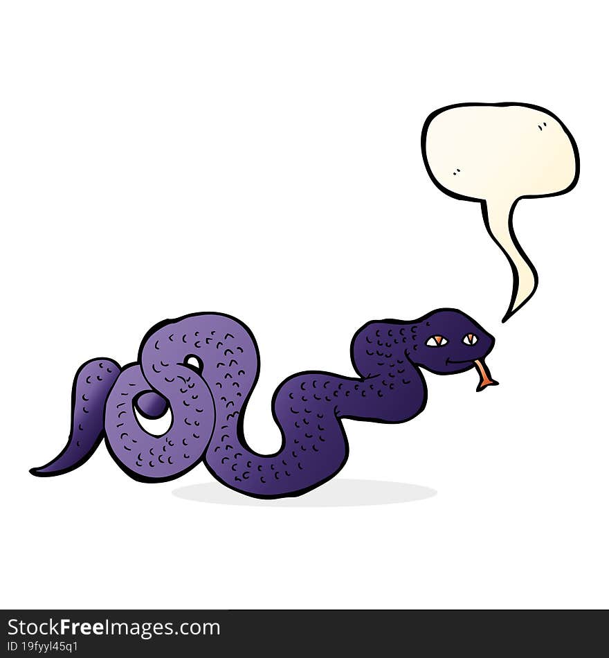 cartoon snake with speech bubble