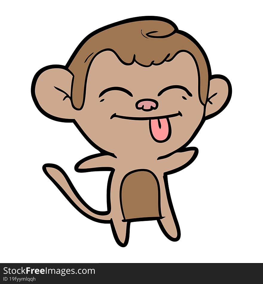 funny cartoon monkey. funny cartoon monkey