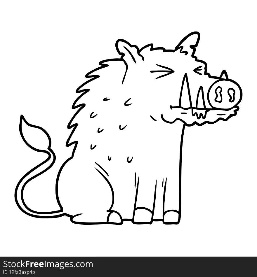 cartoon warthog. cartoon warthog