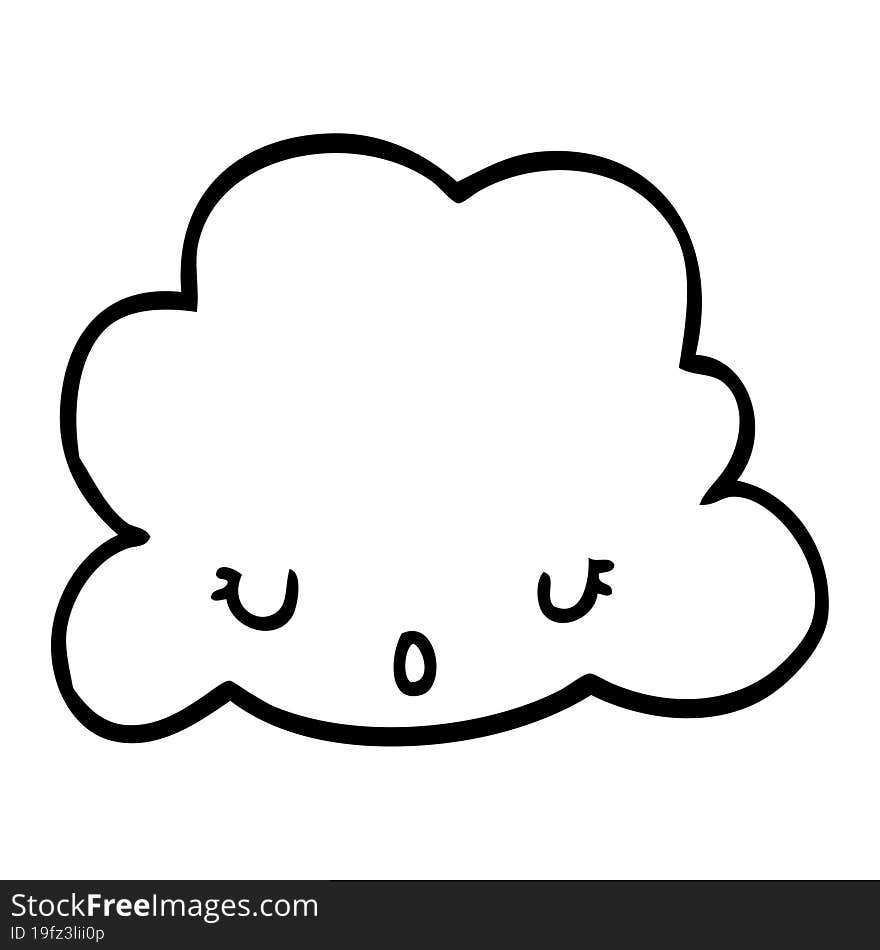 cute cartoon cloud