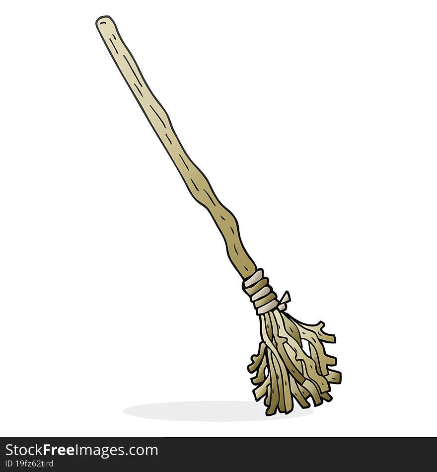 cartoon witch s broom