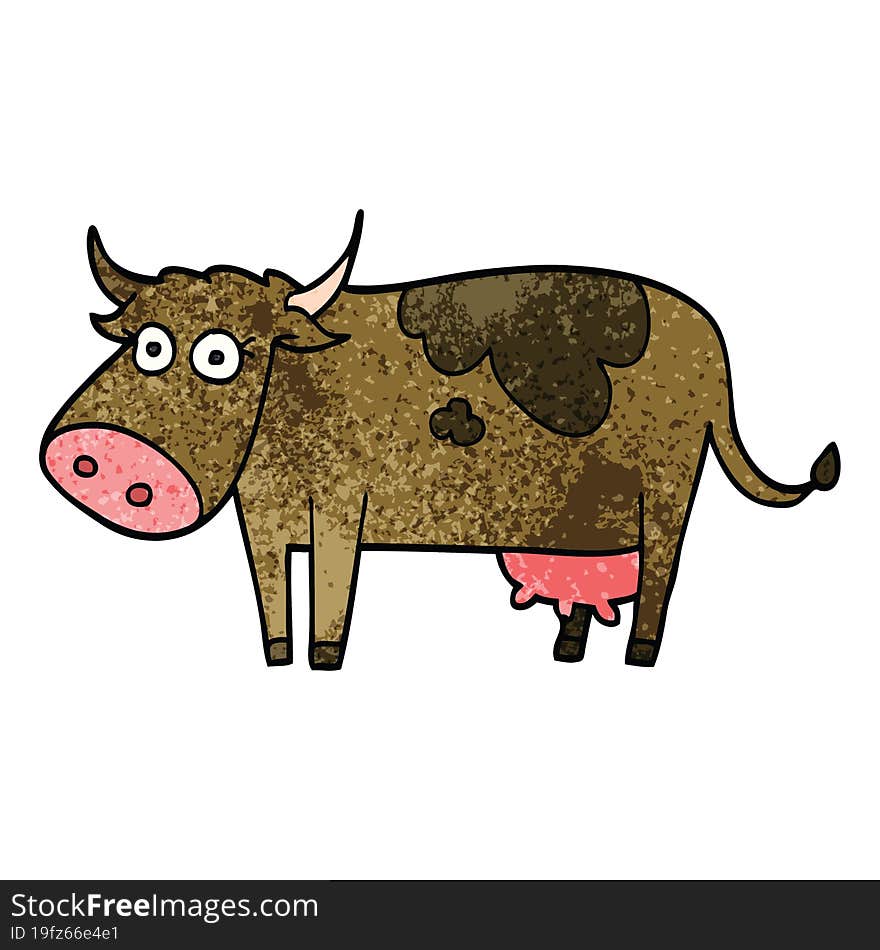 Cartoon Doodle Farm Cow