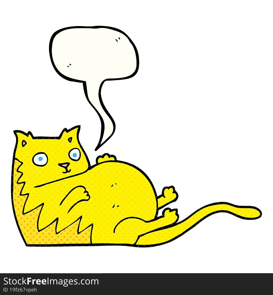 comic book speech bubble cartoon fat cat