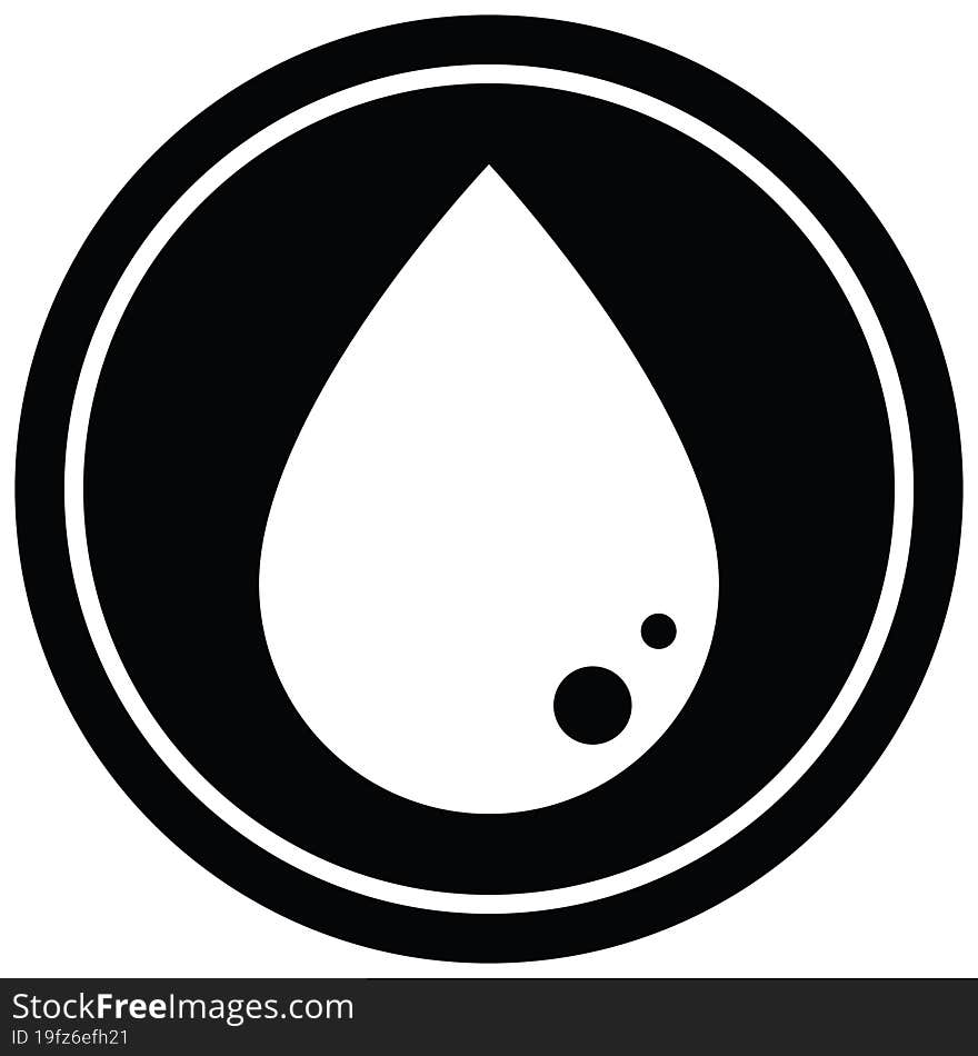 blood drop circular symbol