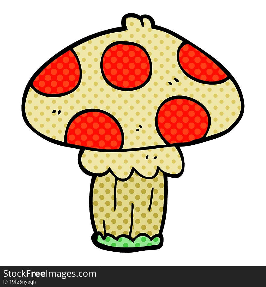 cartoon doodle toadstool