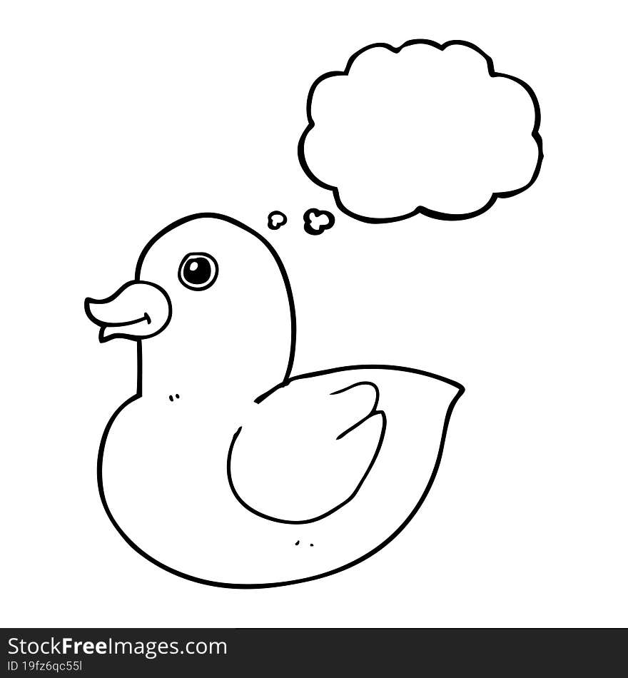 Thought Bubble Cartoon Rubber Duck