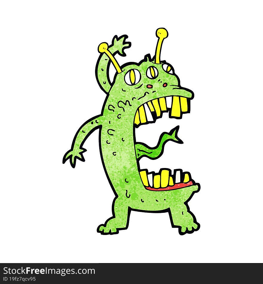 cartoon crazy monster