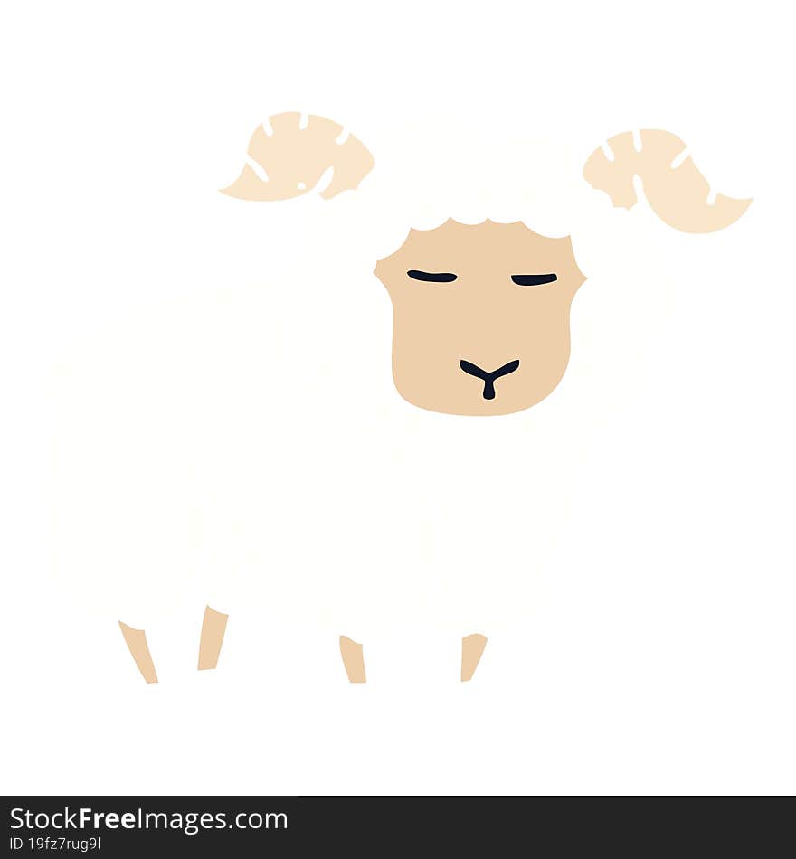 Quirky Hand Drawn Cartoon Ram