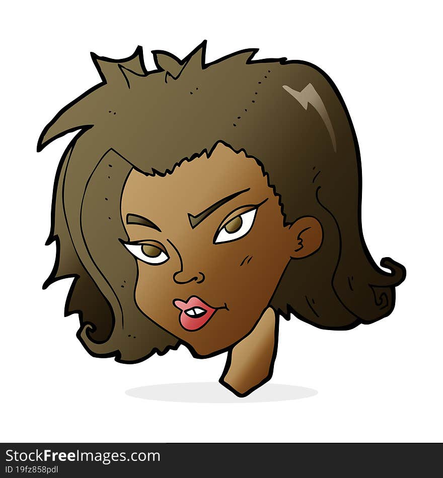 Cartoon Female Face