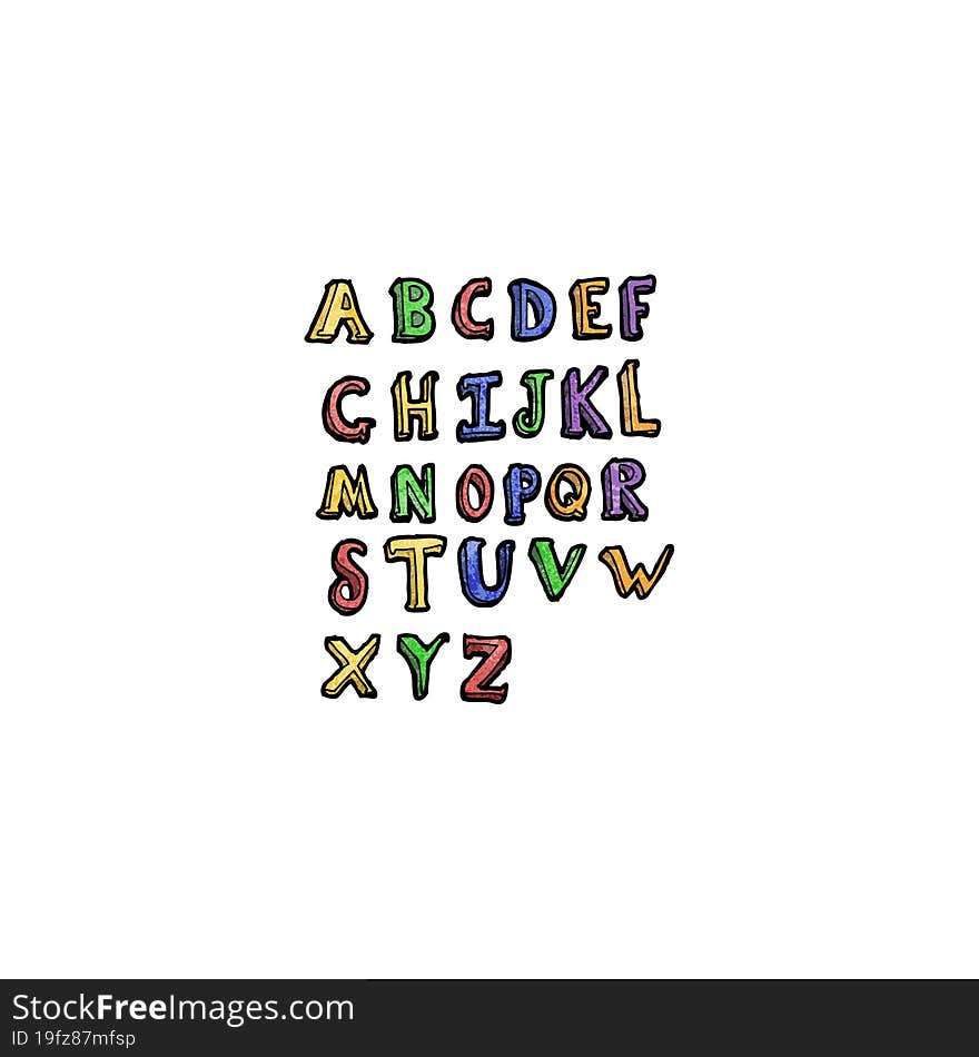 cartoon alphabet