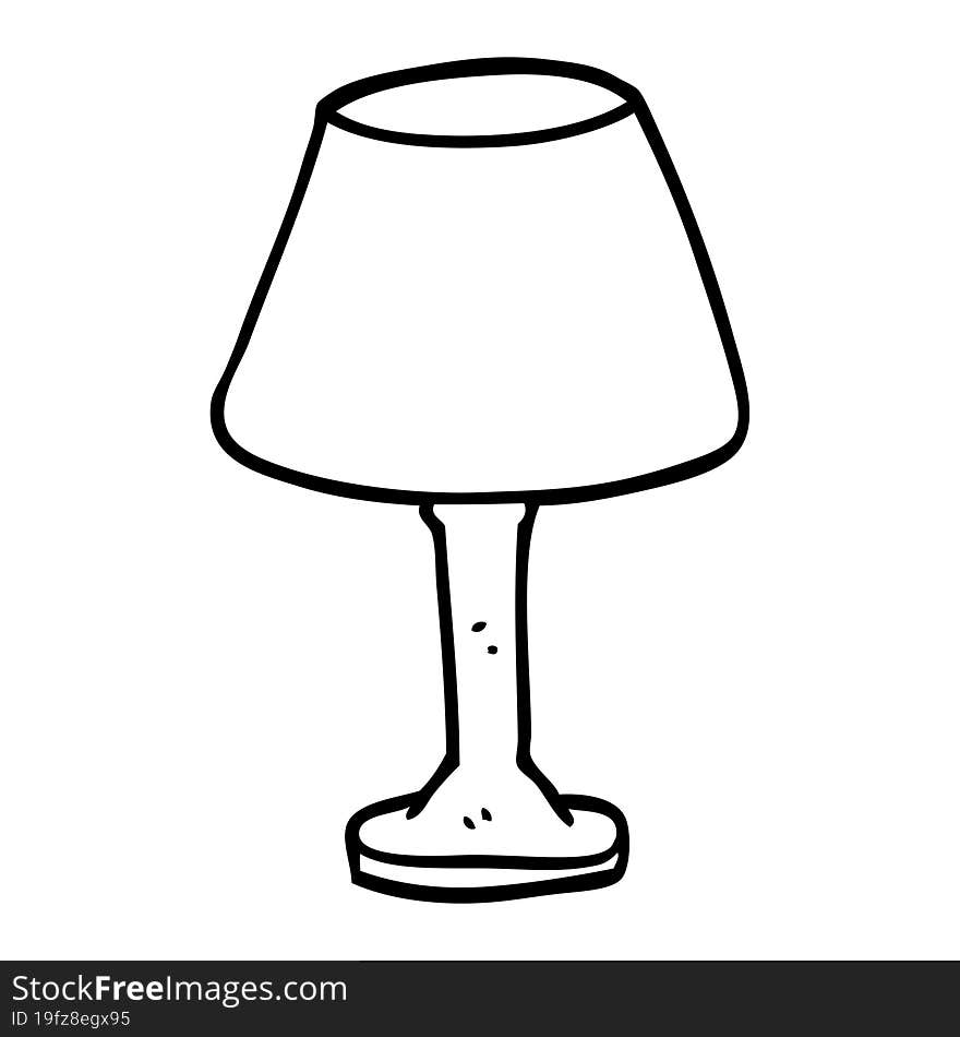 line drawing cartoon decorative lamp