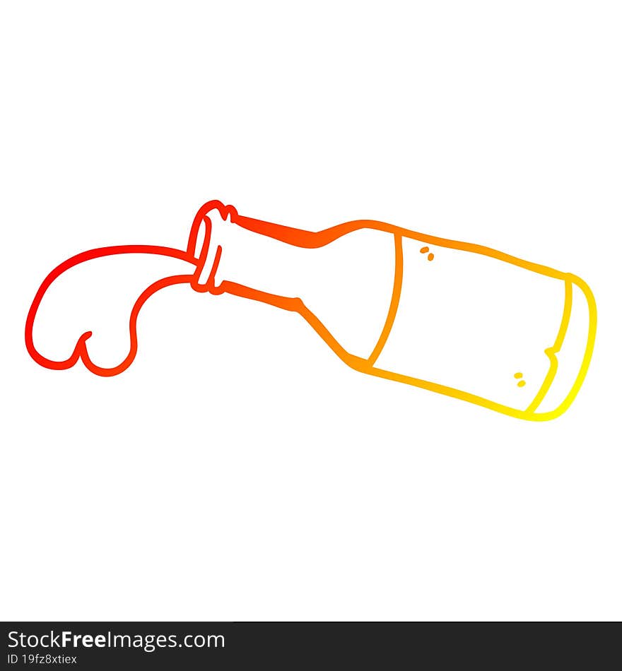 warm gradient line drawing cartoon magic potion