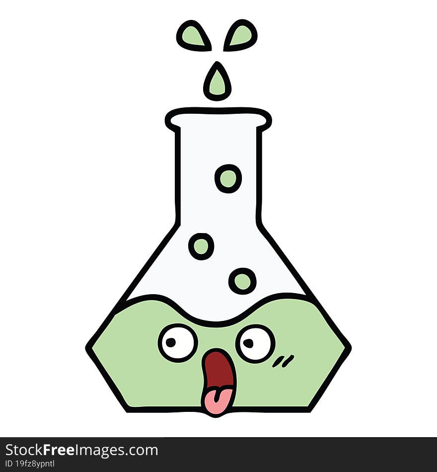 Cute Cartoon Science Beaker