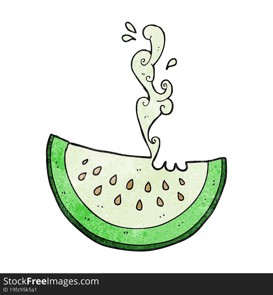 freehand drawn texture cartoon melon slice