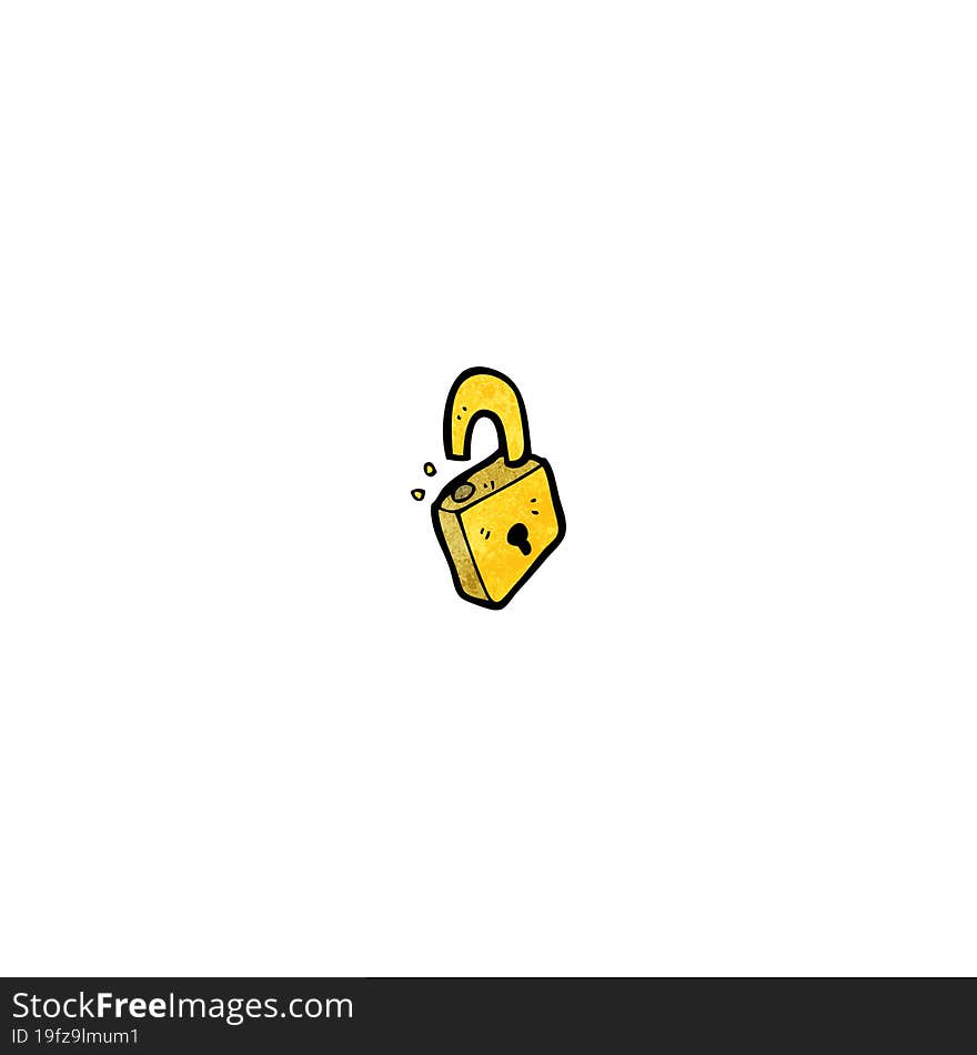 cartoon padlock