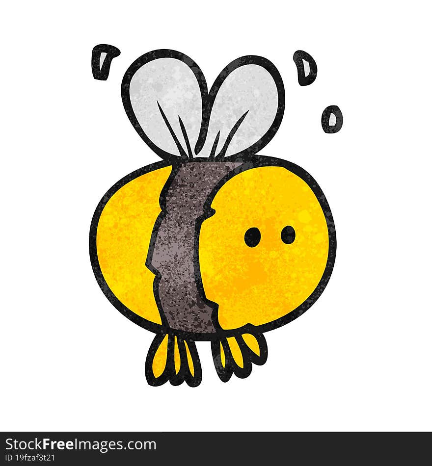 textured cartoon bee