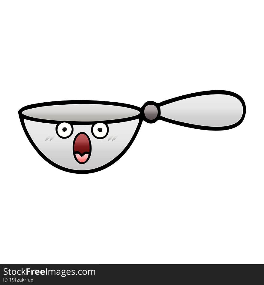 gradient shaded cartoon measuring spoon