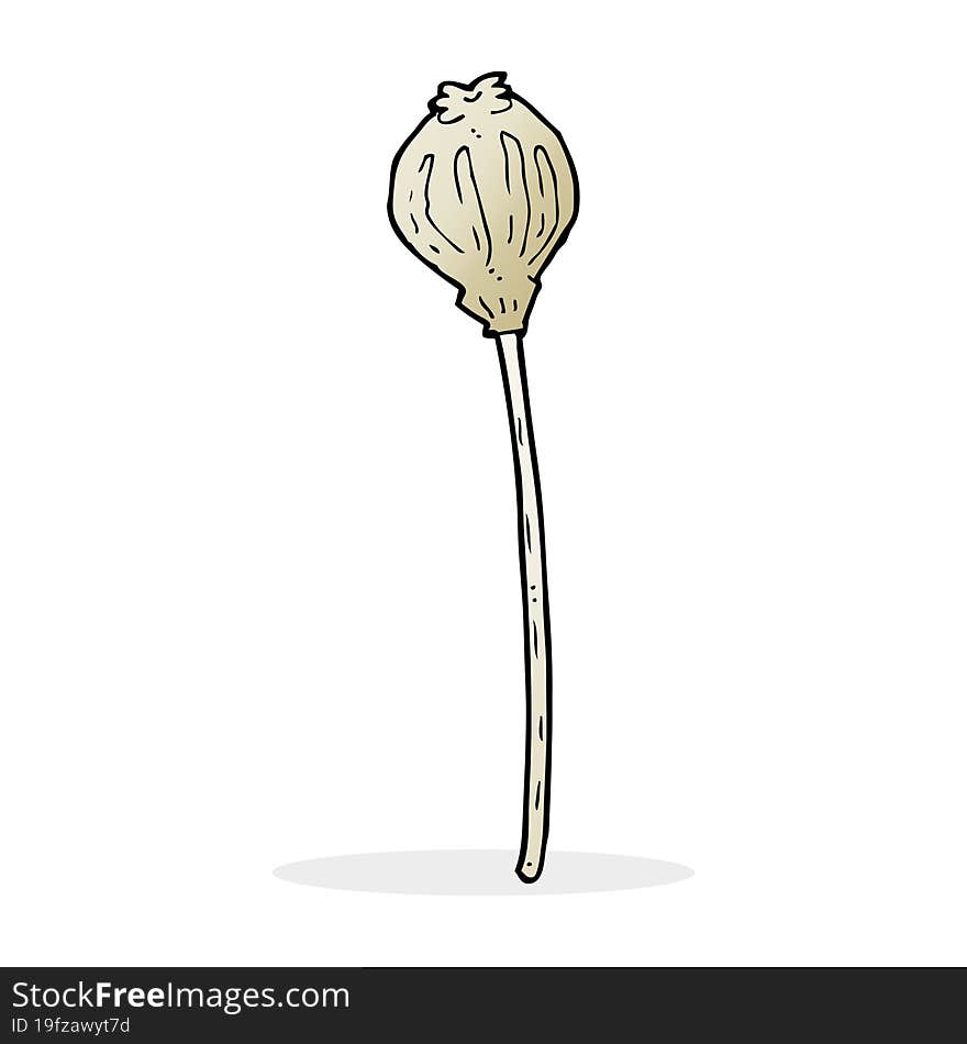 cartoon dried poppy