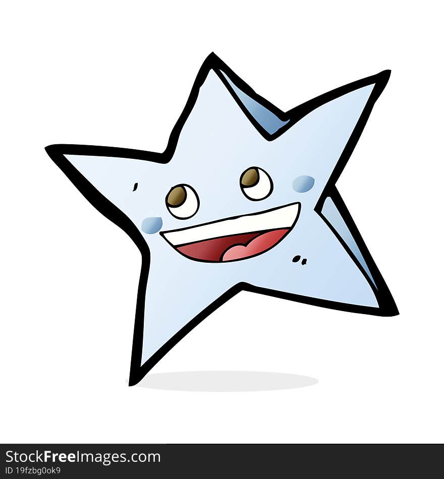 Cartoon Happy Star Character