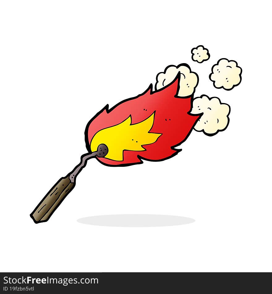 cartoon burning match