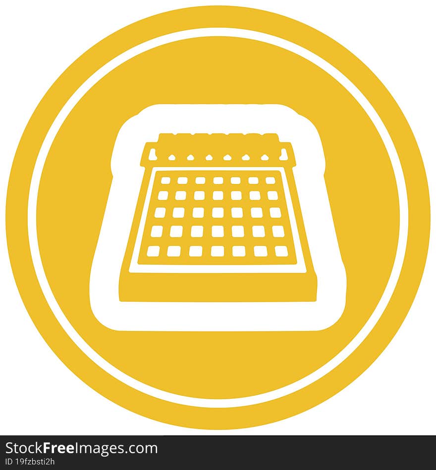 Monthly Calendar Circular Icon