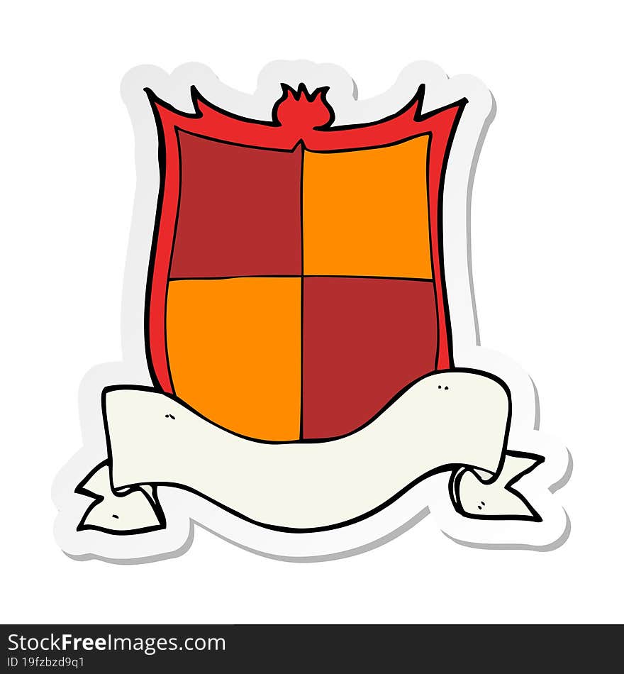 Sticker Of A Heraldry Cartoon