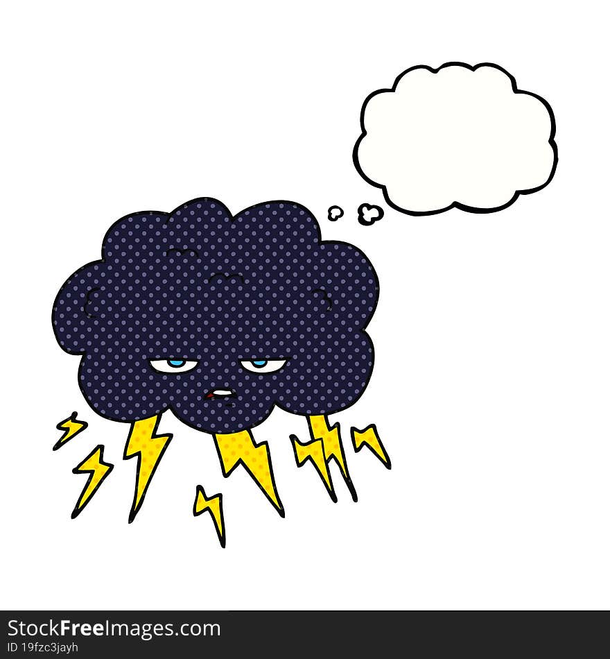 thought bubble cartoon thundercloud