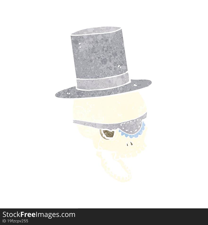 Cartoon Skull In Top Hat