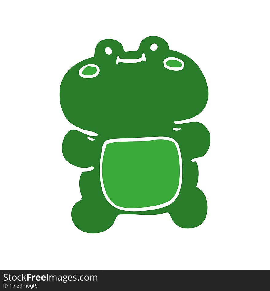 funny cartoon doodle frog